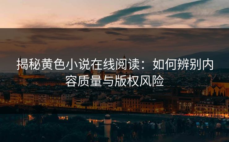 揭秘黄色小说在线阅读：如何辨别内容质量与版权风险  第1张