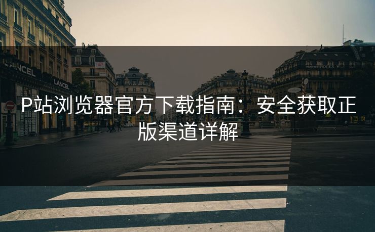 P站浏览器官方下载指南：安全获取正版渠道详解  第1张