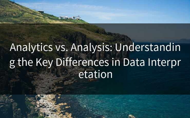 Analytics vs. Analysis: Understanding the Key Differences in Data Interpretation  第1张