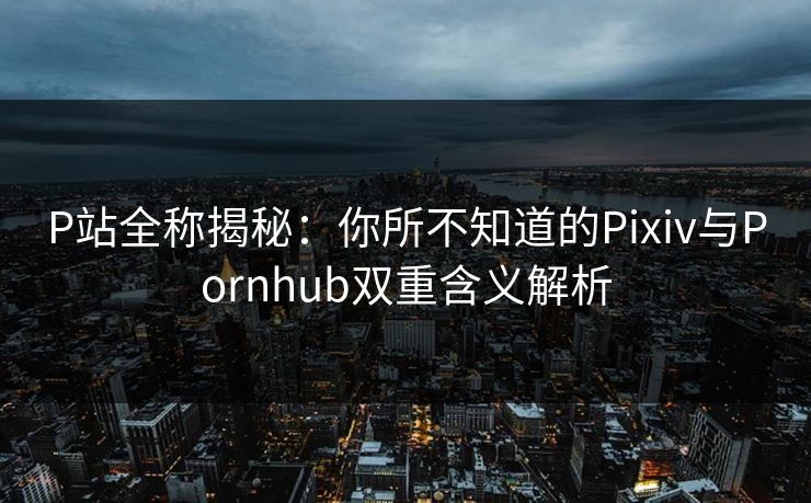 P站全称揭秘：你所不知道的Pixiv与Pornhub双重含义解析